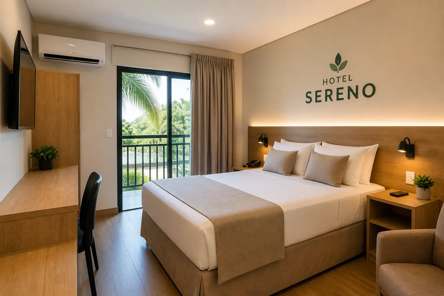 Suíte casal do Hotel Sereno